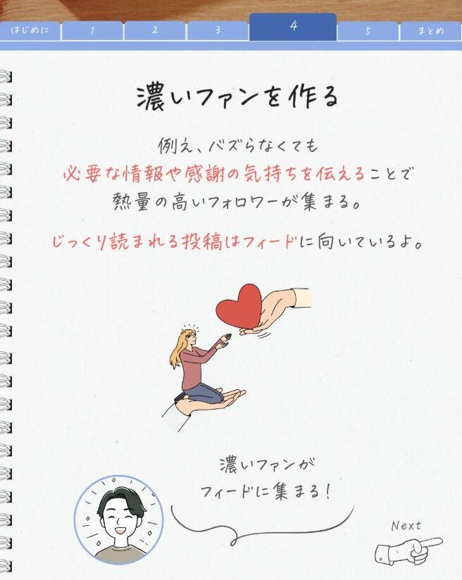 フィードで濃いファンを作る